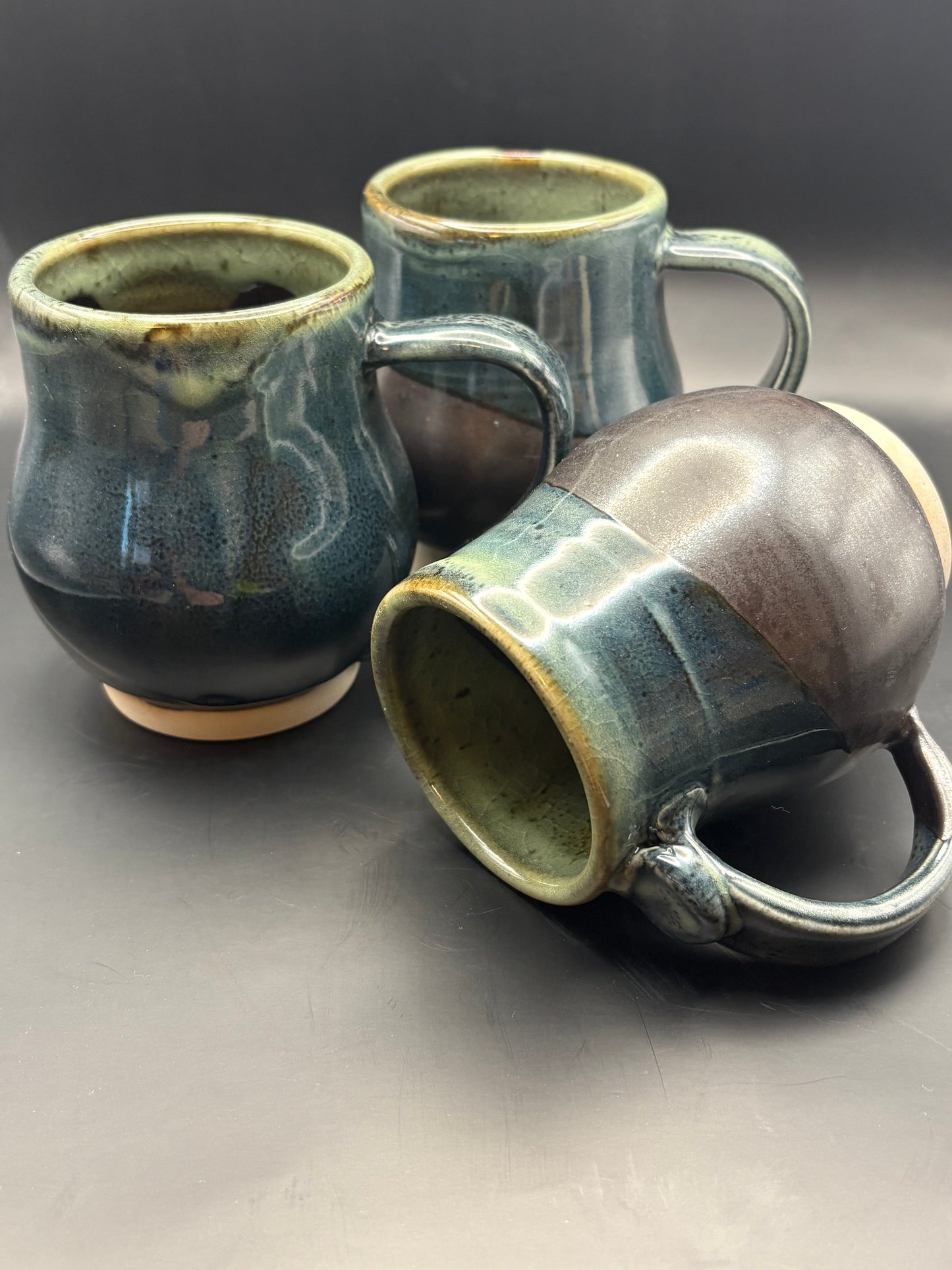 16 oz Mug - Green & Brown
