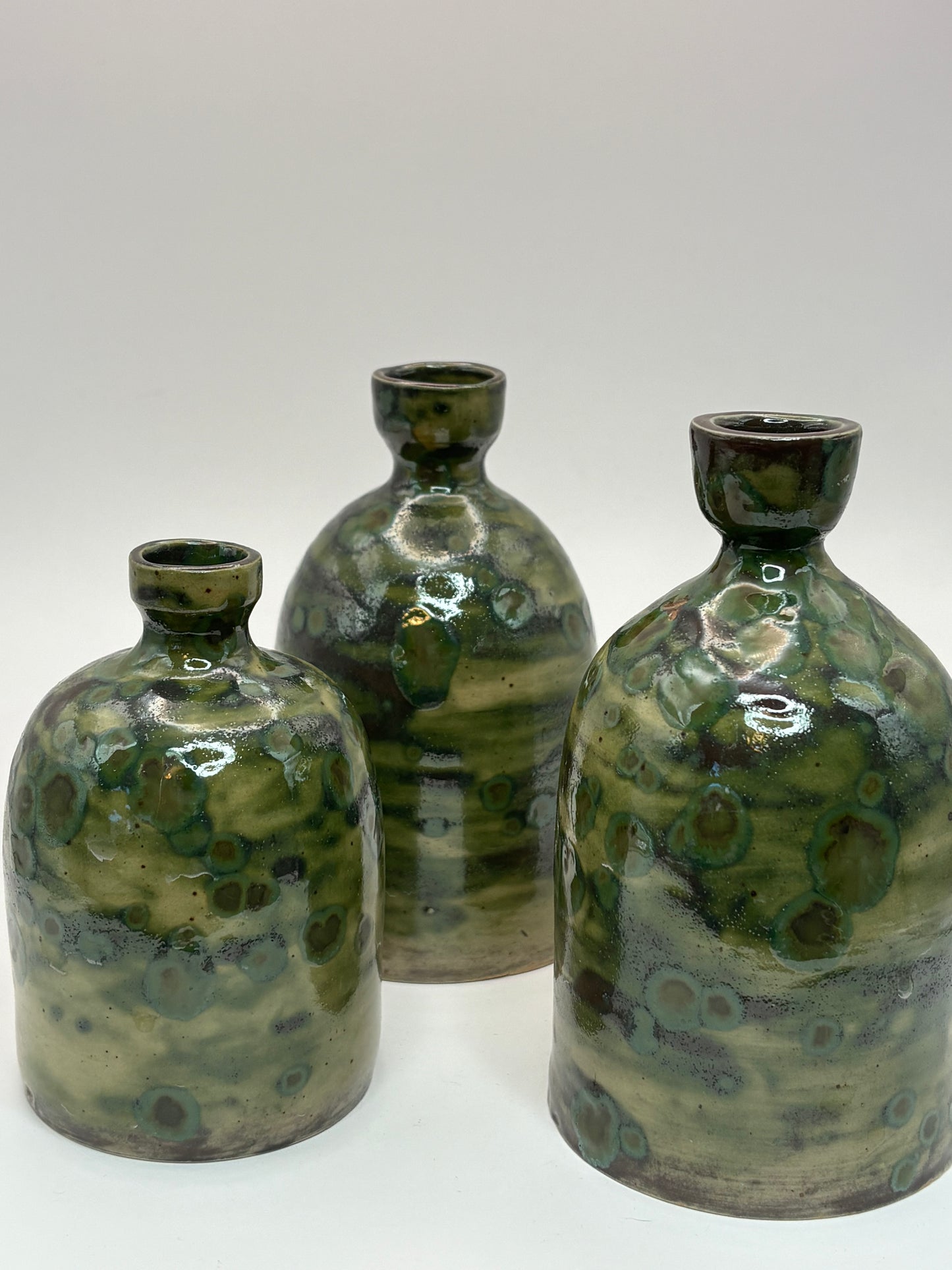 Green Candle Soldiers (Set of Three)