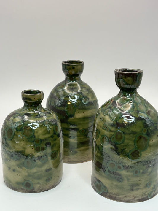 Green Candle Soldiers (Set of Three)