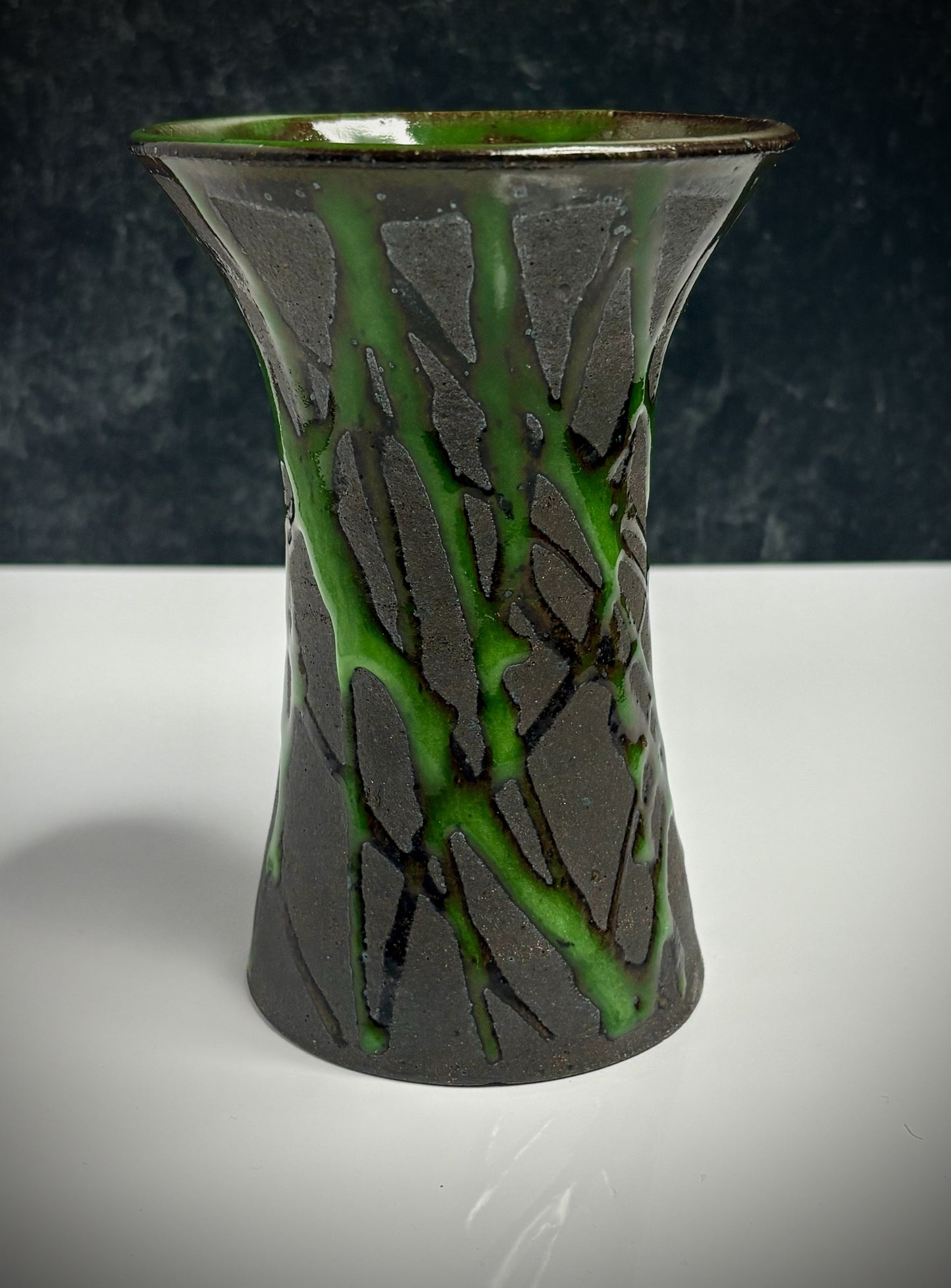 Green Angular Vase