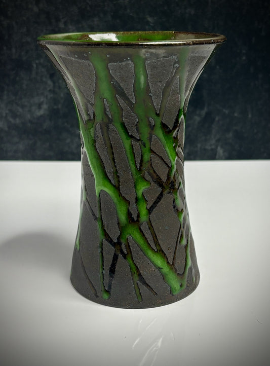 Green Angular Vase